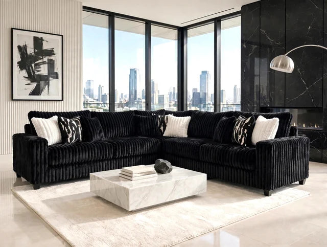 9600 Black - Oversized Sectional