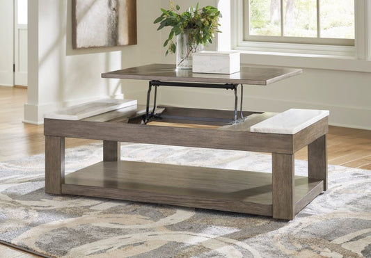 T854-9 Lift Top Cocktail Table  (MARBLE TOP)