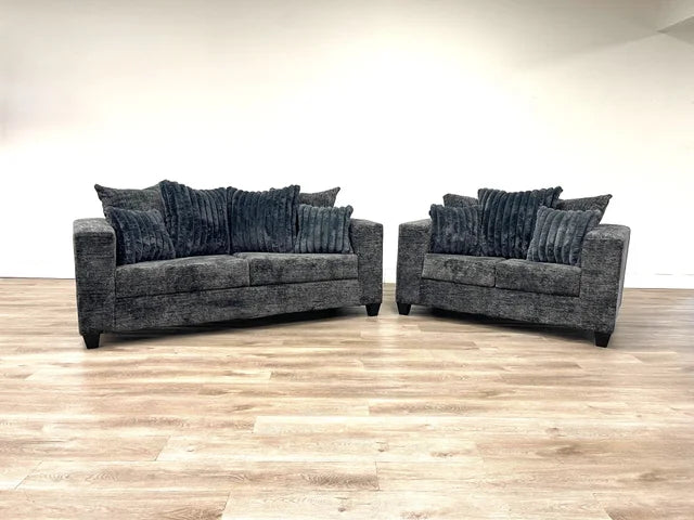 410 - Sofa and Loveseat Set (Charcoal)