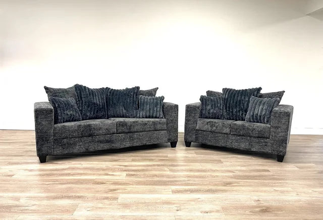 410 - Sofa and Loveseat Set (Charcoal)