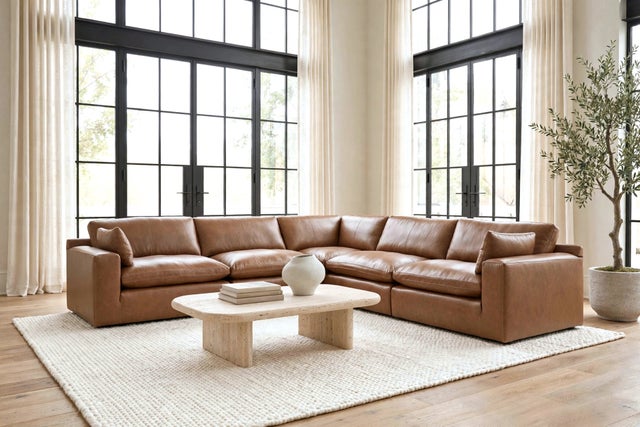 Ashley 309-01 - 5PC Genuine Leather Sectional Set **ON SALE**