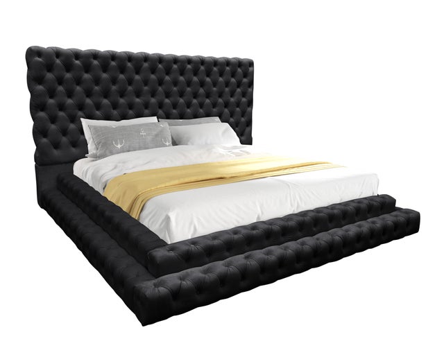 KIKI Black Platform Bed - Queen, King **NEW ARRIVAL**