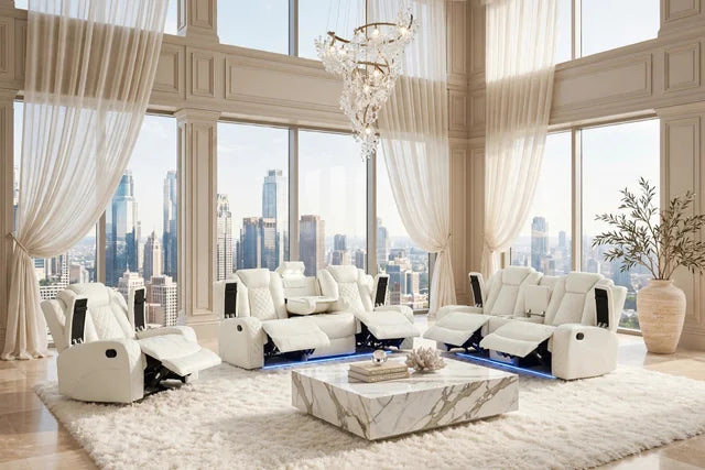 Luz White - 3PC Reclining Set