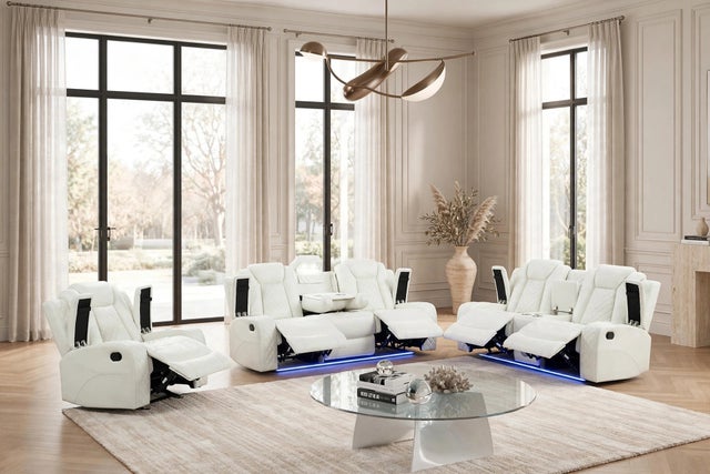 Luz White - 3PC Reclining Set