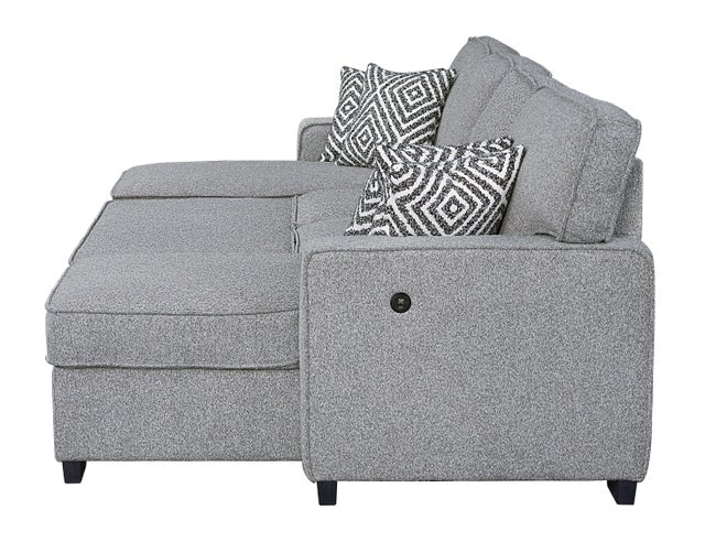 Sahara Gray - Double Storage Chaise Sectional w/ Drop Down Cupholders**NEW ARRIVAL**