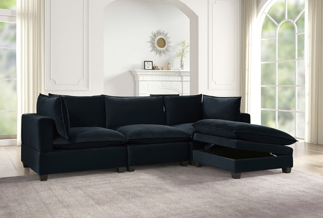 Cloud2 Black Velvet Modular Sectional **NEW ARRIVAL**