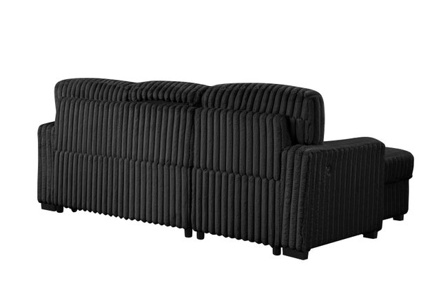 Poland Black Reversible Sectional With Pull-Out Bed **NEW ARRIVAL**