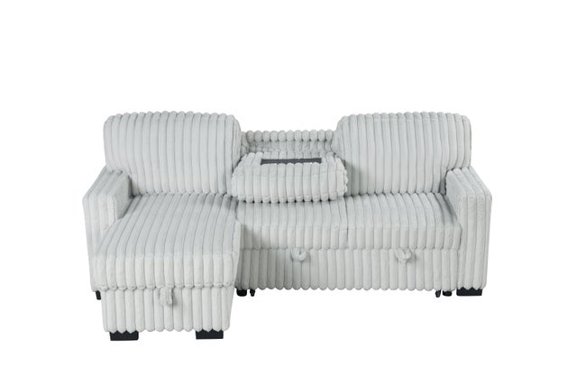 Poland Gray Reversible Sectional With Pull-Out Bed **NEW ARRIVAL**