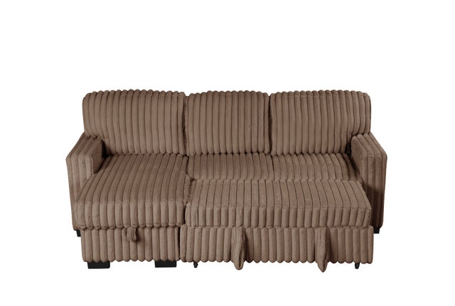 Poland Mocha Reversible Sectional With Pull-Out Bed **NEW ARRIVAL**