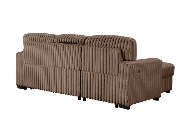 Poland Mocha Reversible Sectional With Pull-Out Bed **NEW ARRIVAL**