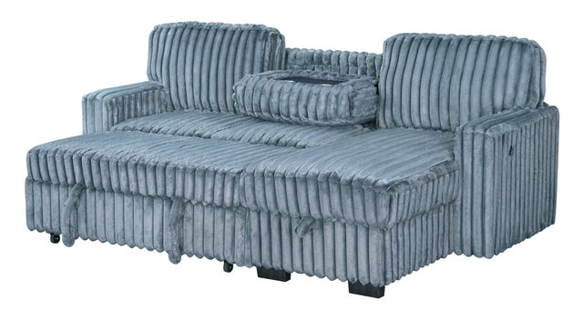 Poland Charcoal Reversible Sectional With Pull-Out Bed **NEW ARRIVAL**