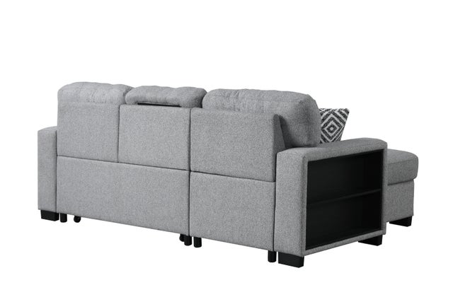 Pacific Gray Reversible Sectional With Pull-Out Bed **NEW ARRIVAL**