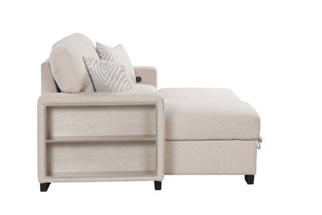 Pacific Beige Reversible Sectional With Pull-Out Bed  **NEW ARRIVAL**