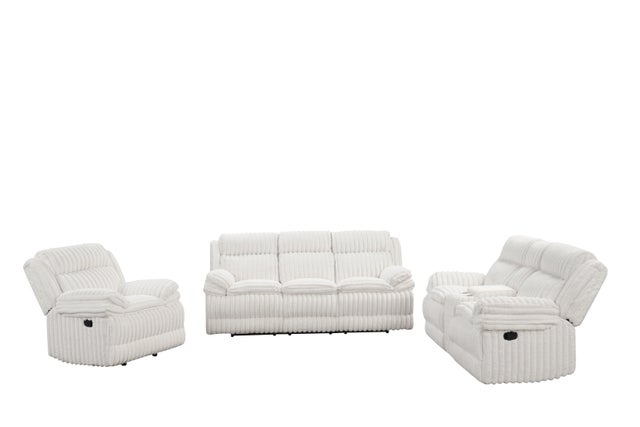 Heaven - White 3pc Reclining Set **New Arrival**