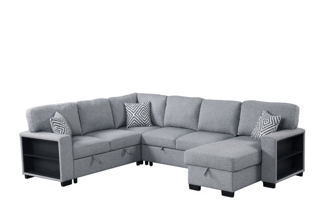 Atlantic Gray Sectional With Pull-Out Bed **NEW ARRIVAL**