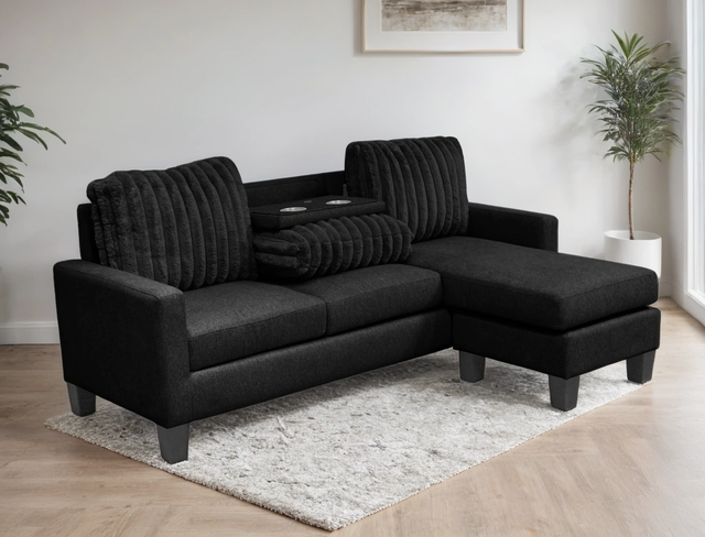 NEYMAR Black - Reversible Sectional **NEW ARRIVAL**