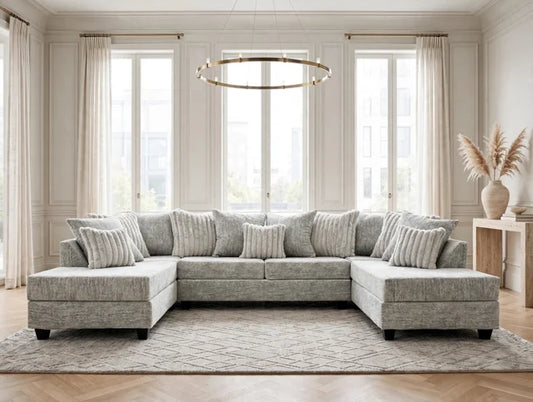 411 Gray - Double Chaise Sectional