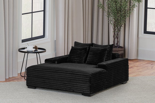 Happy Homes 3400 Black Chaise Lounge **NEW ARRIVAL**