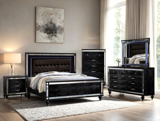 Blanca2 Black Bedroom Set Queen, King
