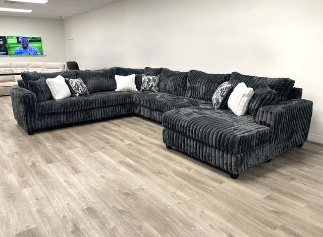 9900 Charcoal - 4PC Oversized Sectional **NEW ARRIVAL**