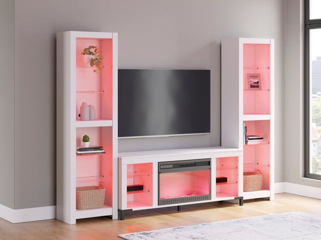 W2722 - TV Stand 59" L w/Fireplace (LED Lights)