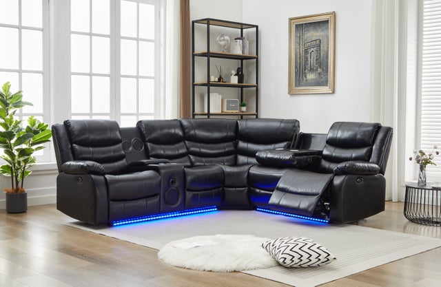 Texan Power Reclining Sectional (w/ Bluetooth Speakers) **NEW ARRIVAL**