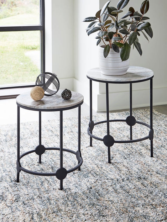 A4000546 - Accent Table Set (MARBLE TOP) **NEW ARRIVAL**