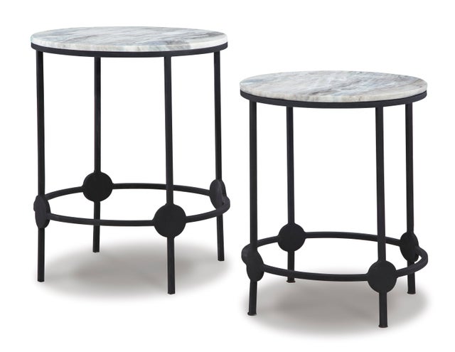 A4000546 - Accent Table Set (MARBLE TOP) **NEW ARRIVAL**