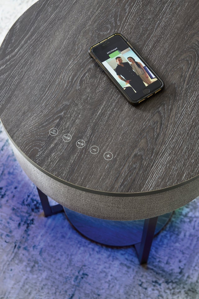 A4000641 - Accent Table w/Speaker, Wireless Charger, Lights **NEW ARRIVAL**