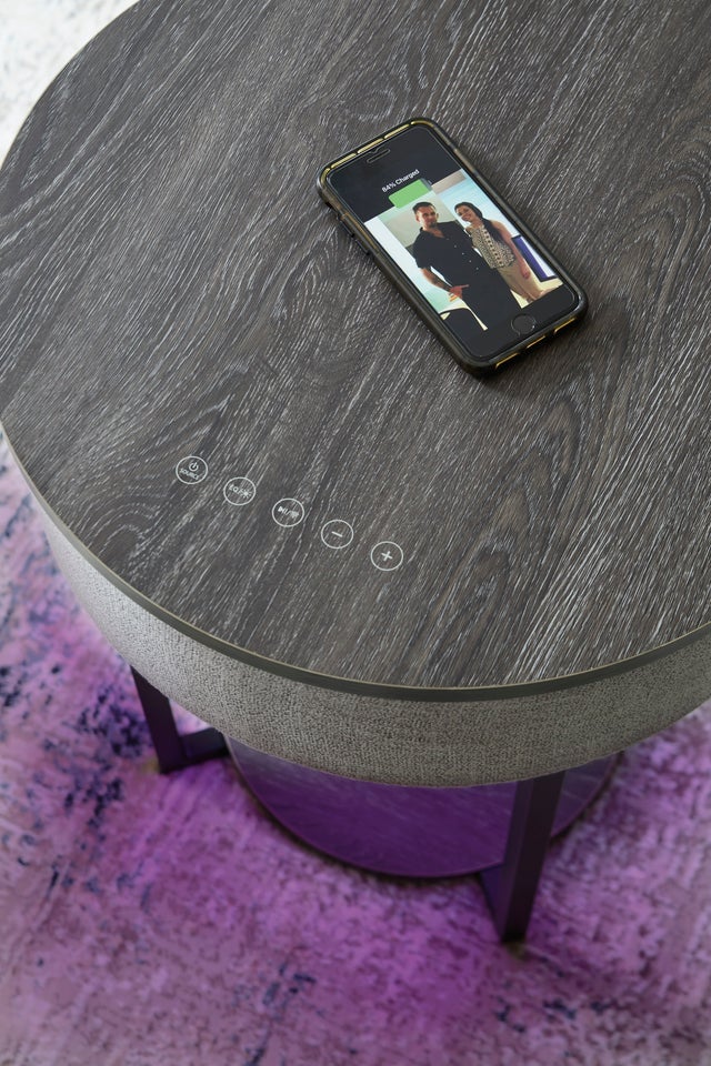 A4000641 - Accent Table w/Speaker, Wireless Charger, Lights **NEW ARRIVAL**