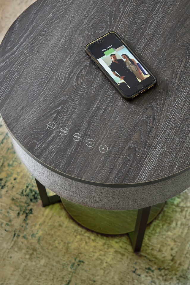 A4000641 - Accent Table w/Speaker, Wireless Charger, Lights **NEW ARRIVAL**