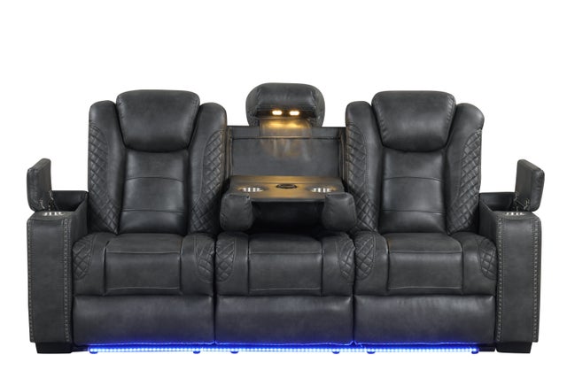 STEFANO30 3PC Reclining Set (Gray)