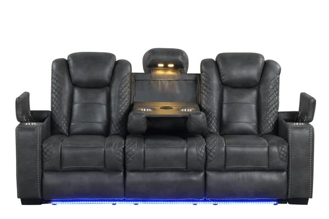 STEFANO30 3PC Reclining Set (Gray)