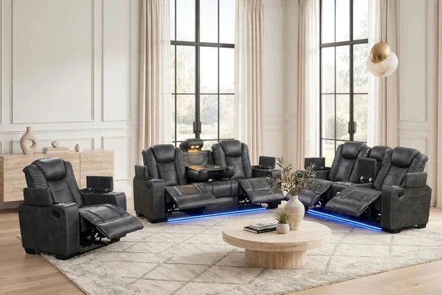 STEFANO30 3PC Reclining Set (Gray)