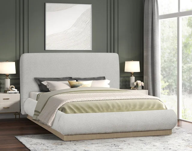 Annie Beige Platform Bed - Queen, King **NEW ARRIVAL**