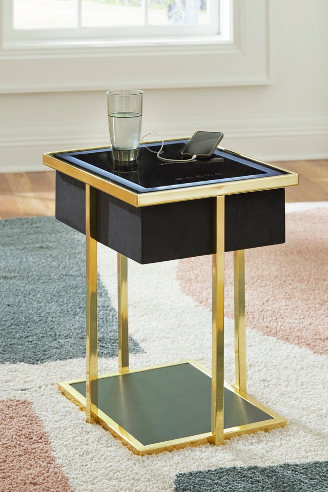 A4000681 - Accent Table w/Speaker (LED Light/USB Ports) **NEW ARRIVAL**