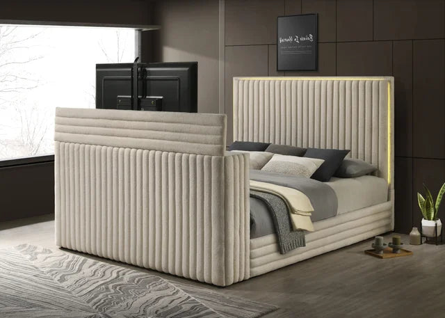 Villa White Platform Bed - Queen ONLY