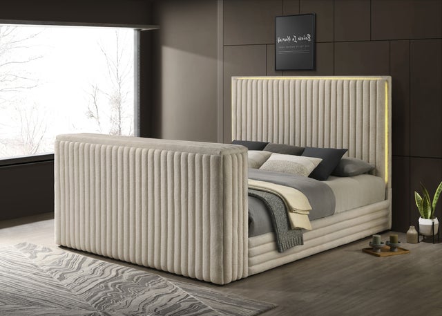Villa White Platform Bed - Queen ONLY
