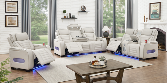 TOKYO 3PC Sand Power Reclining Set