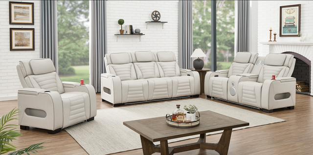 TOKYO 3PC Sand Power Reclining Set