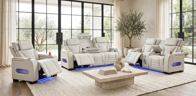 TOKYO 3PC Sand Power Reclining Set