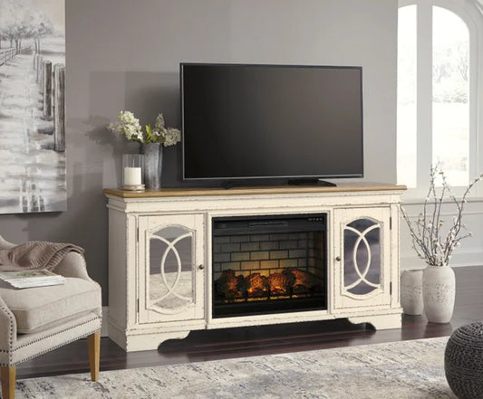 W743-68 - TV Stand w/Fireplace 74"L **NEW ARRIVAL**