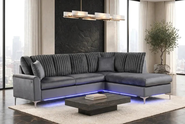 Candy Charcoal - Sectional (w/ LED's)