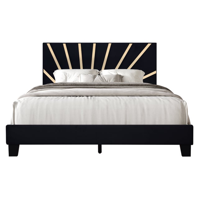 Nico Black Platform - Queen, King Bed