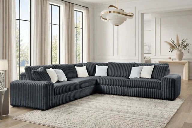 MARSHMALLOW Charcoal OVERSIZED Sectional