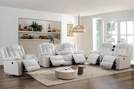 Ace White - 3PC Reclining Set **NEW ARRIVAL**