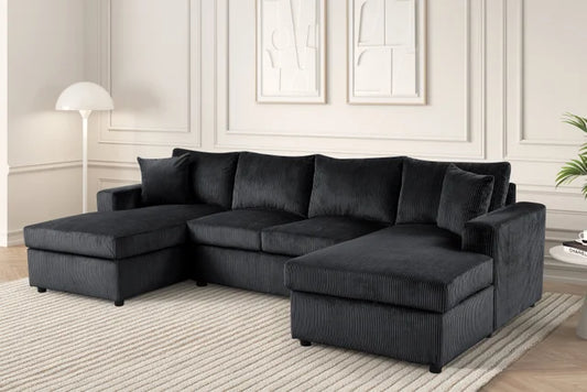 Terasa - Black Double Chaise Sectional **NEW ARRIVAL**