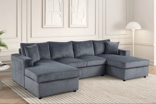 Terasa - Gray Double Chaise Sectional