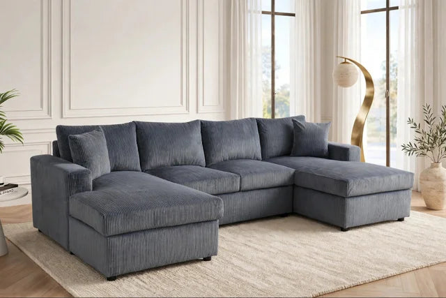Terasa - Gray Double Chaise Sectional