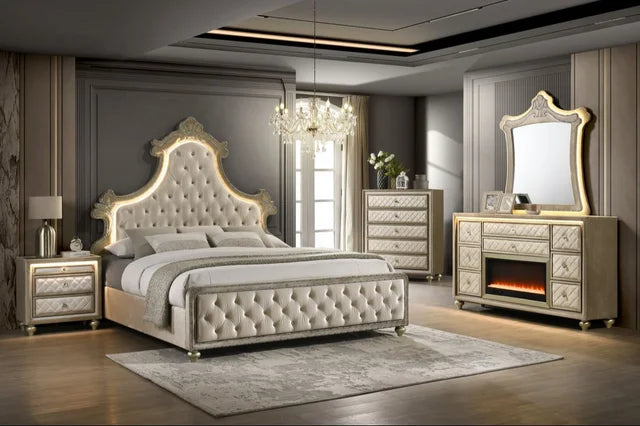 Majesty2 Beige 4PC or 5PC Set - Queen, King